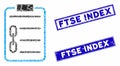 Blockchain Contract Mosaic and Distress Rectangle Ftse Index Seals