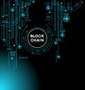 Blockchain cryptocurrency template. Royalty Free Stock Photo