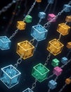 Blockchain Cubes in Luminous Array AI Generative