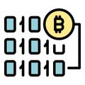 Blockchain currency icon vector flat Royalty Free Stock Photo