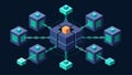 The blockchain data chain is like a digital fortress with each block representing an unbreakable layer of defense