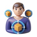 Blockchain Developer 3D Icon