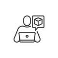 Blockchain Developer line icon