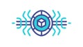 Blockchain Digital Infrastructure, Data Security Network, vector design Generative AI Royalty Free Stock Photo