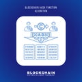Blockchain distributed ledger technology illustration
