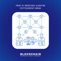 Blockchain distributed ledger technology illustration