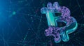 Blockchain encryption for crypto currencies bitcoin financial money records.
