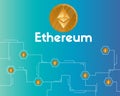 Blockchain ethereum cryptocurrency technology background
