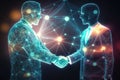 Ai Generative Blockchain Hologram with Dual Exposure and a Handshake