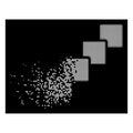 White Dissipated Dot Halftone Blockchain Icon