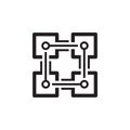 Blockchain Icon. Technology. Royalty Free Stock Photo