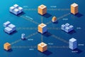 Blockchain Infrastructure and Cryptocurrency Networking Diagram