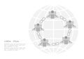 Blockchain link sign connection flat design. Internet technology chain icon hyperlink security business network concept