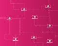 Blockchain litecoin technology network background