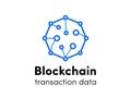 Blockchain logo vector cloud cryptocurrency icon