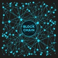 Blockchain cryptocurrency template. Royalty Free Stock Photo