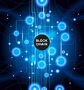 Blockchain cryptocurrency template. Royalty Free Stock Photo