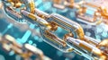 Blockchain network connecting global businesses, symbolizing decentralized