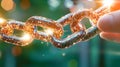 Blockchain network connecting global businesses, symbolizing decentralized