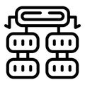 Blockchain network connecting multiple devices with secure data transfer system Royalty Free Stock Photo