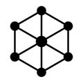 Blockchain Node Icon. Vector Simple Minimal 96x96 Pictogram