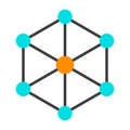 Blockchain Node Icon. Vector Simple Minimal 96x96 Pictogram