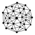 Blockchain Node Network silhouette