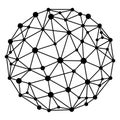 Blockchain Node Network silhouette