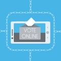 Blockchain online voting concept