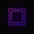 Blockchain outline colorful icon