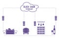 Blockchain. RFID technology. Winemaking from production to purchase Royalty Free Stock Photo