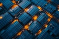 Blockchain role in solar power distribution Royalty Free Stock Photo