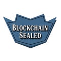 Blockchain sealed digital seal of approval for secure transactions and data integrity Royalty Free Stock Photo