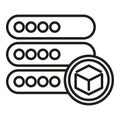 Blockchain server icon outline vector. Digital finance