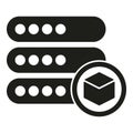 Blockchain server icon simple vector. Digital finance