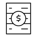 Blockchain Server Line Icon. Vector Simple Minimal 96x96 Pictogram