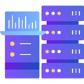Blockchain server vector icon data network cloud