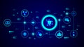 blockchain shield icon. From crypto set