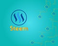 Blockchain Steem circuit background collection