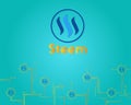 Blockchain Steem circuit background collection