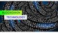 Blockchain technology. Coding background with sign symbol binary code numbers design