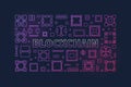 Blockchain Technology colored line banner. Vector illustration Royalty Free Stock Photo