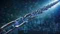 Blockchain Technology Concept with Digital Network Background Royalty Free Stock Photo
