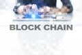 Blockchain technology concept. Internet money transfer. Cryptocurrency. Royalty Free Stock Photo
