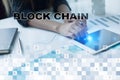 Blockchain technology concept. Internet money transfer. Cryptocurrency. Royalty Free Stock Photo