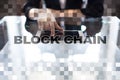 Blockchain technology concept. Internet money transfer. Cryptocurrency. Royalty Free Stock Photo