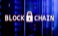 Blockchain technology Concept on server background. Data encryption Royalty Free Stock Photo