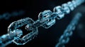 Blockchain technology concept showing connected digital data chain Royalty Free Stock Photo