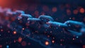 Blockchain technology connecting digital data network security Royalty Free Stock Photo