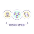 Blockchain technology development loop concept icon Royalty Free Stock Photo
